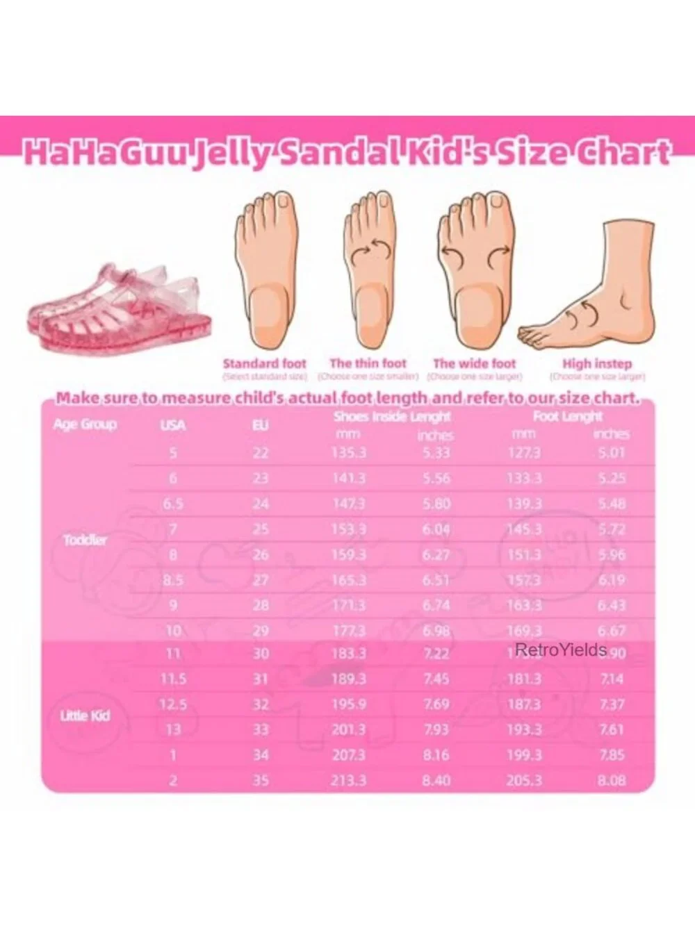 Girls Jelly Sandals Closed Toe Princess Flat Breathable Waterproof Fisherman